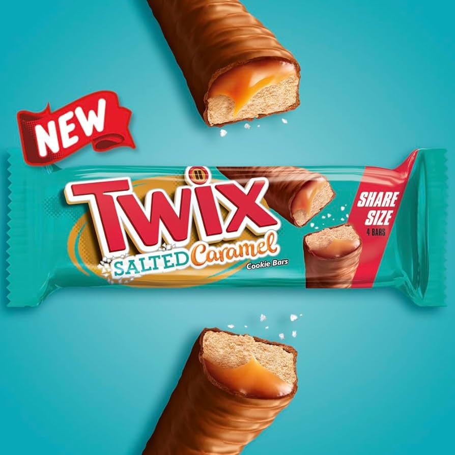 

TWIX Salted Caramel Chocolate Candy Bar 1.41oz 40gr import