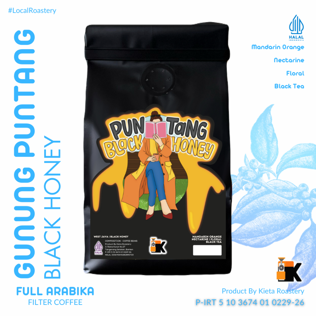 

Kieta Roastery - Biji Kopi Puntang Black Honey 100% Arabika 200g / Bubuk Roasted Coffee Bean Filter Single Origin