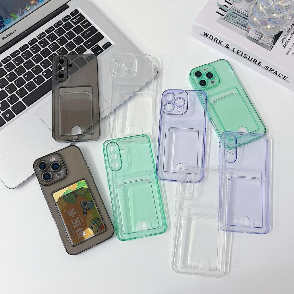 CASE CLEAR  CARD HOLDER  SAMSUNG A14 4G / A14 5G/ A24 / A34 / A54 / A13 /A23/ A33/ A53/ A73 / A12/ A
