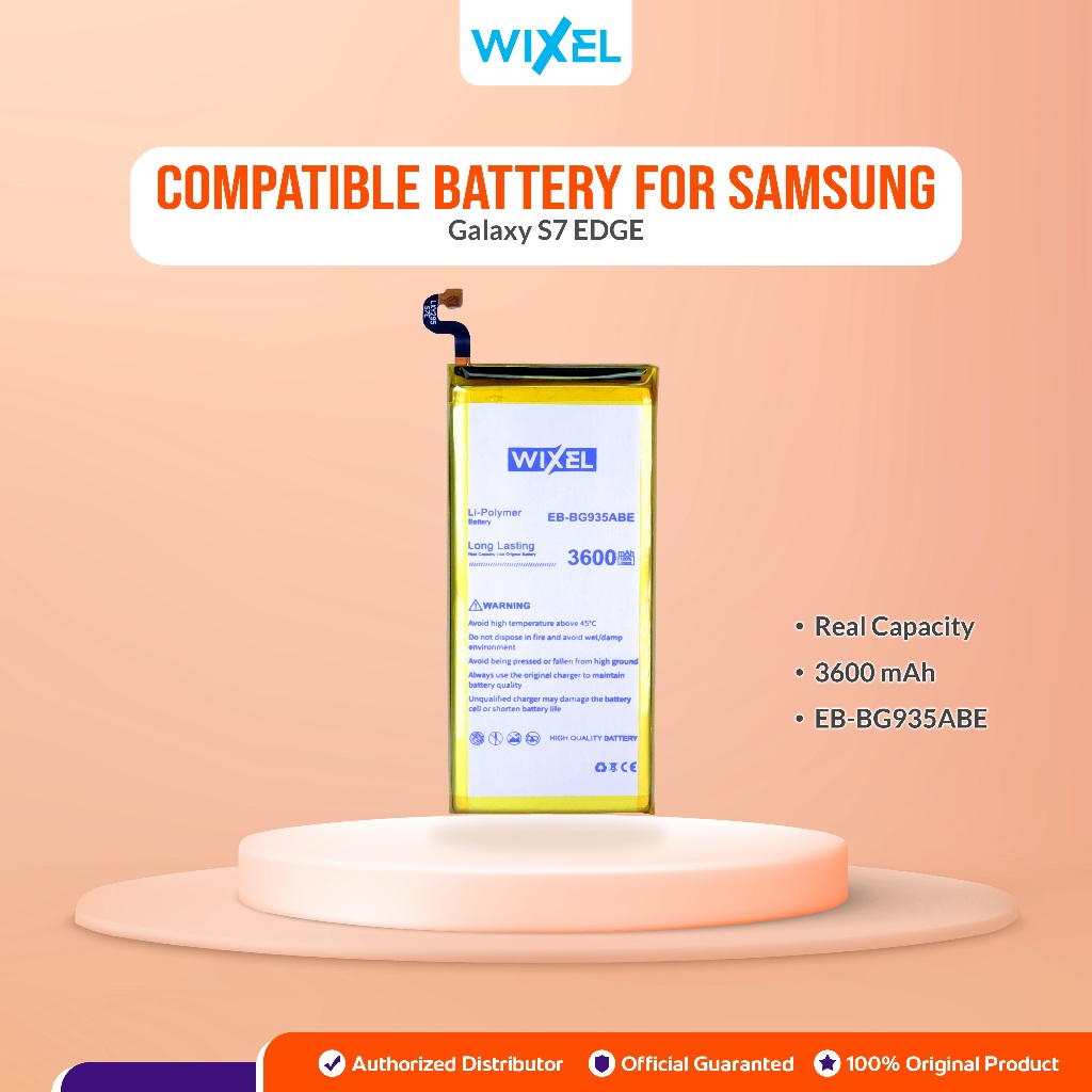 WIXEL Baterai EB-BG935ABE Samsung Galaxy S7 EDGE G935 G935F Double Power Original Batre Batrai Batte