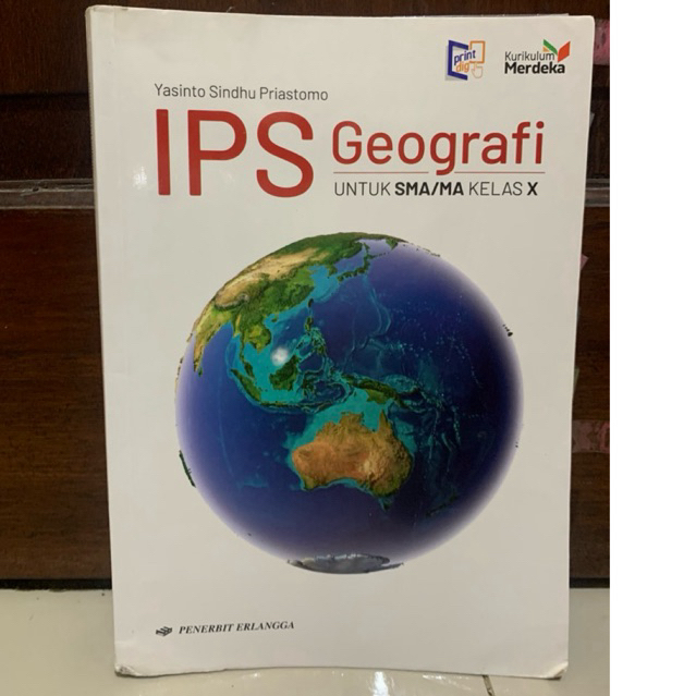 Buku Geografi kelas 10 penerbit Erlangga(preloved_pemakaian pribadi)