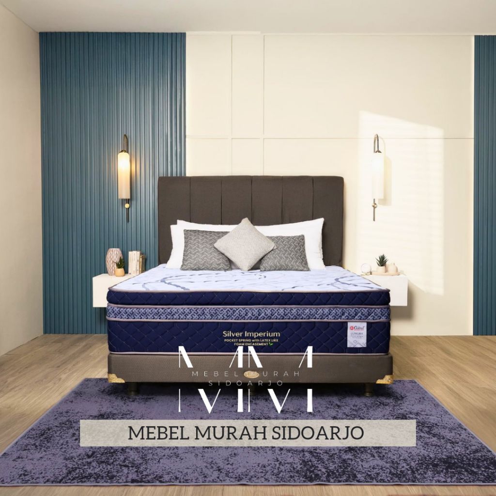 Kasur Springbed Central Silver Imperium King Size Queen Size Kingsize Single Size Tanpa Divan Sandar