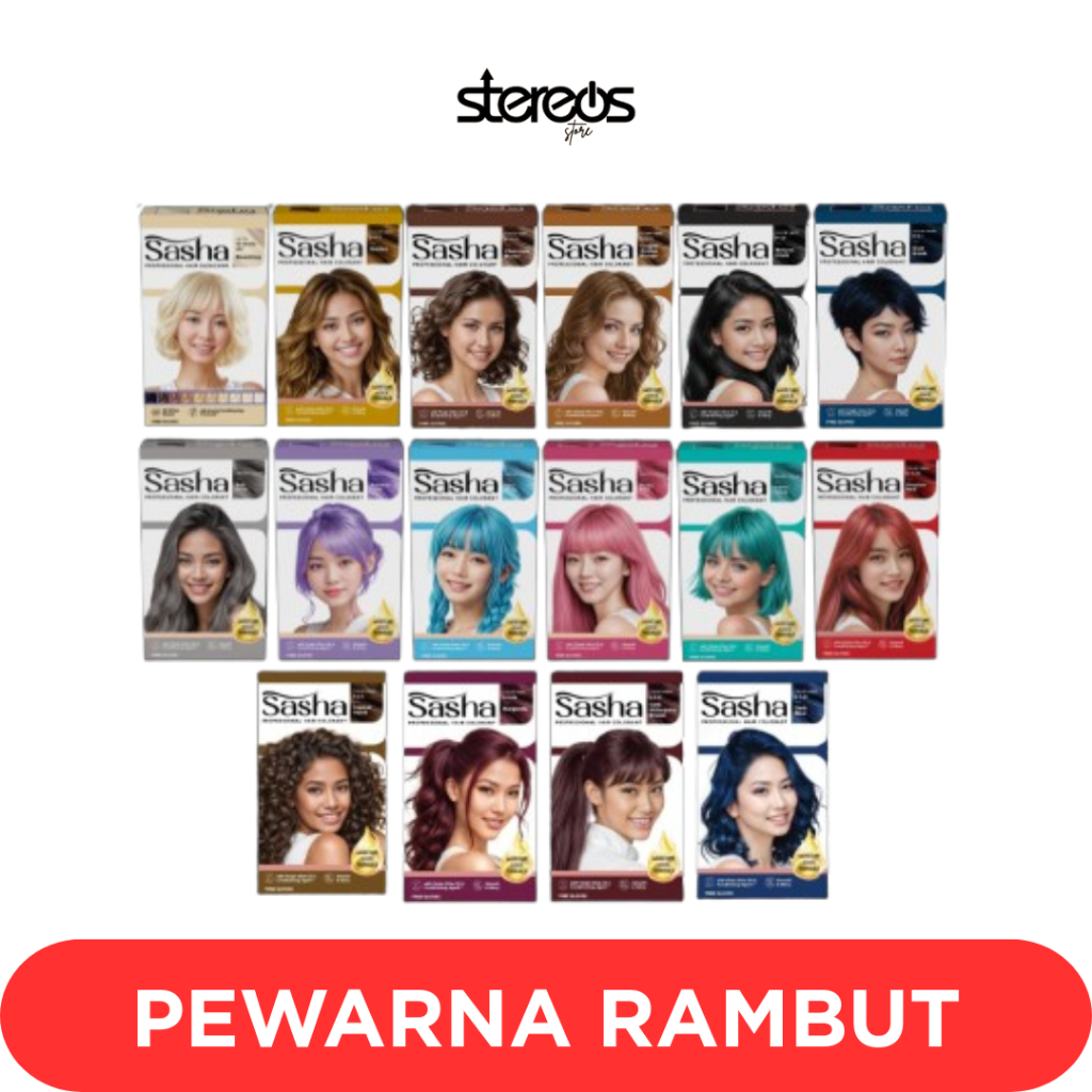 Sasha Hair Colorant Pewarna Rambut - Cat Rambut