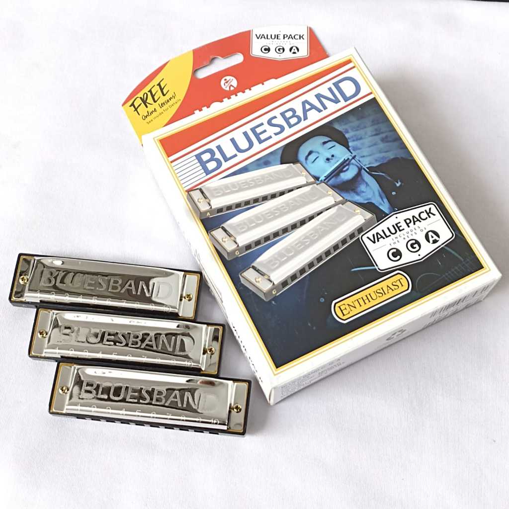 Harmonika Harmonica Diatonic Hohner Blues Band Value Pack C,G,A Set