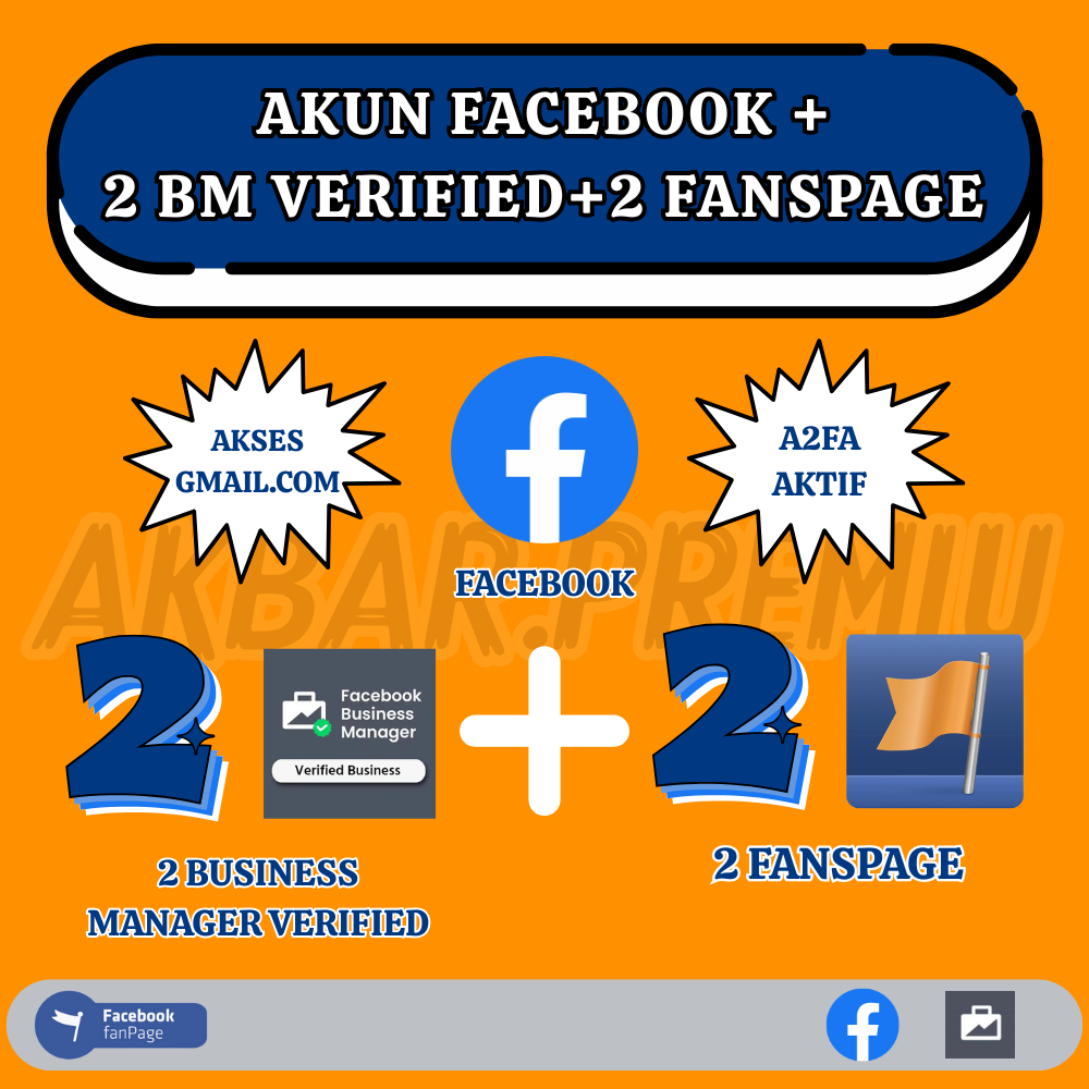 Akun Facebook + 2 BM Verified+2 Fanspage