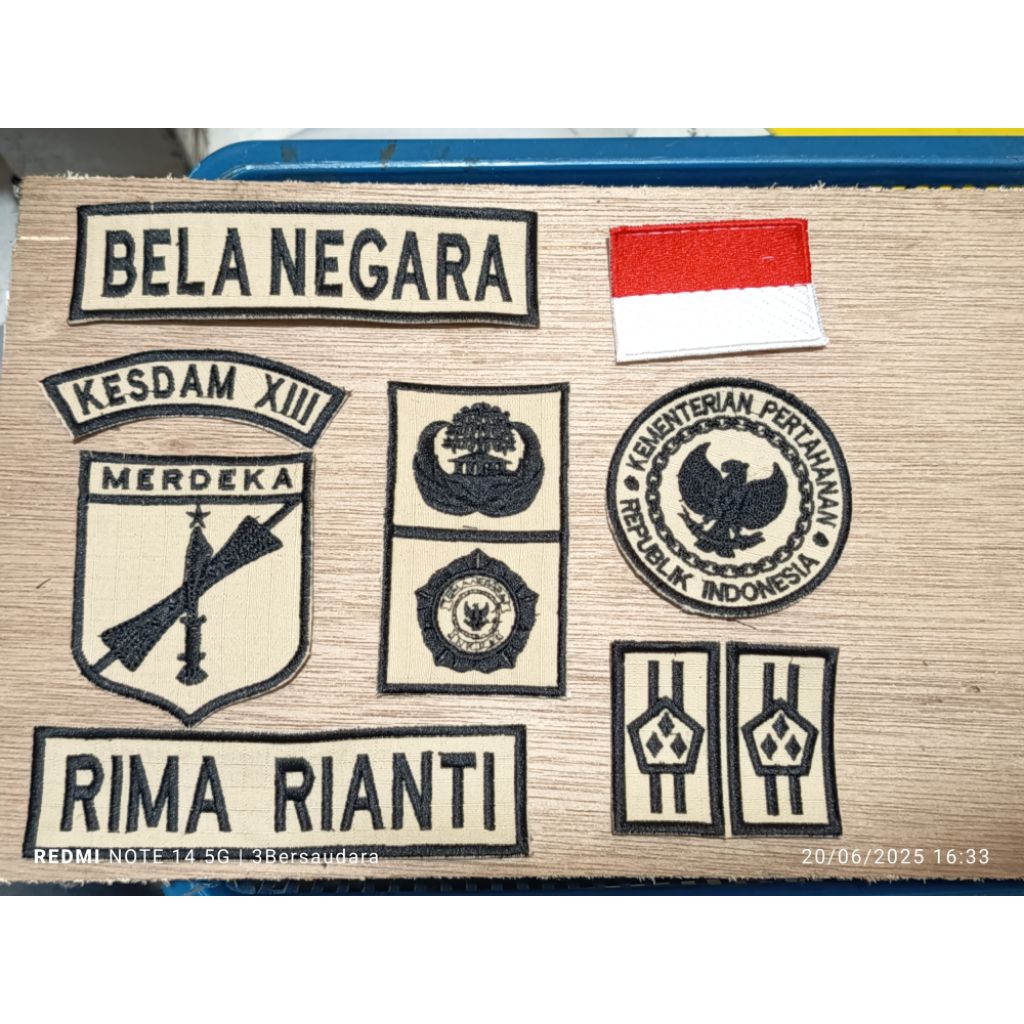 Atribut Kemhan biasa/PDL kemhan/Bela negara/Atribut Kemhan