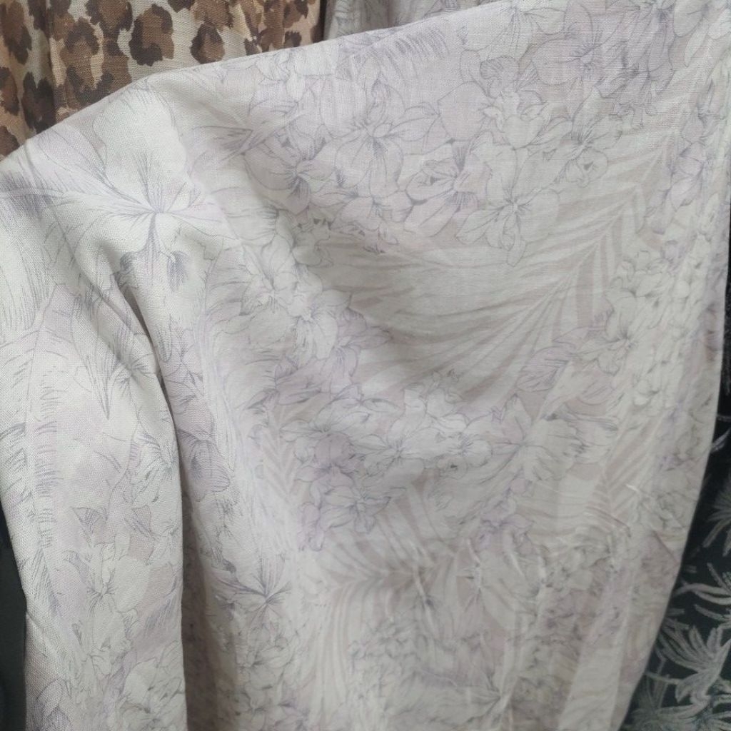 Kain cotton linen - Bahan Kain katun linen premium - Kain linen motif  - Kain katun motif - Kain kat