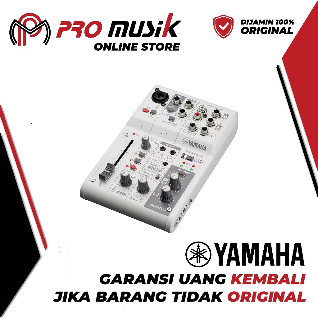 Yamaha AG03MK2 AG03MKII AG03 AG 03 MK2 MKII AG03MKii 3-Channel Live Streaming Loopback Mixer/USB Int