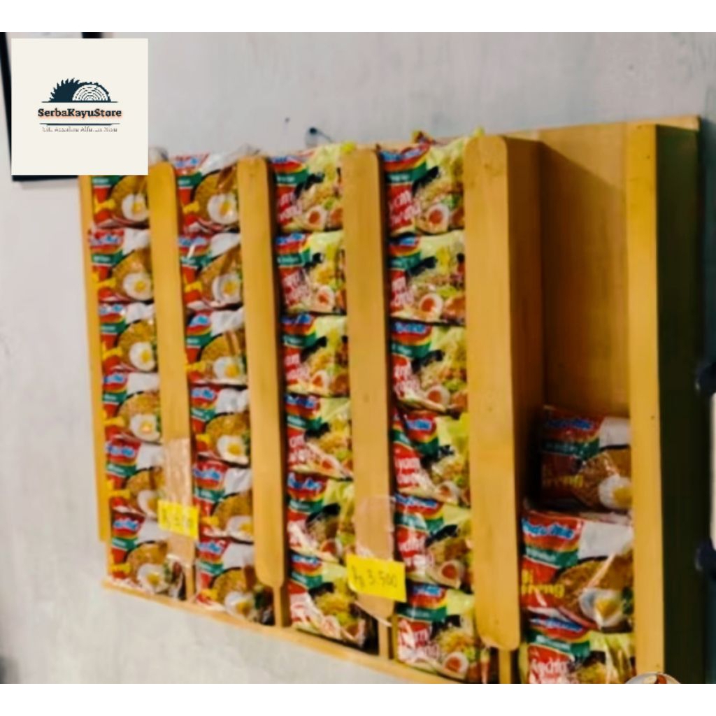 Rak mie, tempat simpan mie instan, Rak mie instan