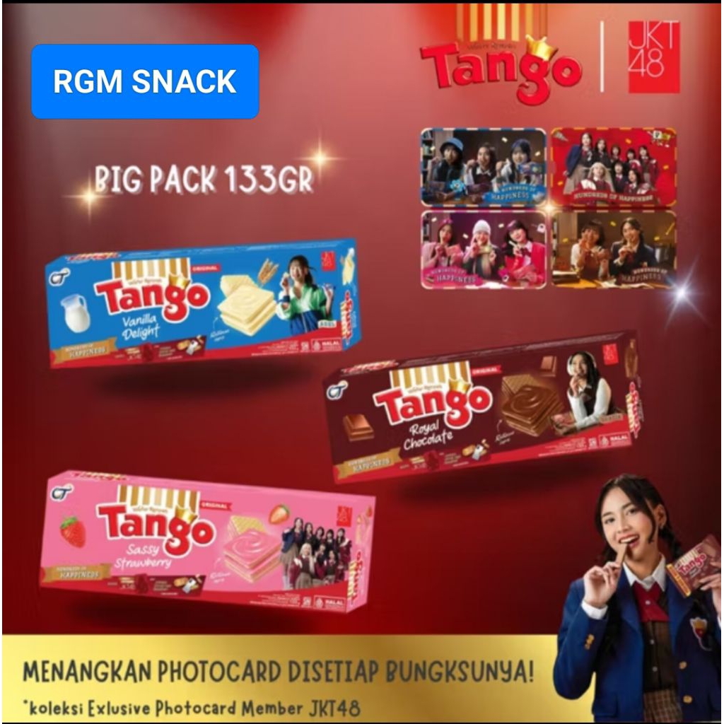 

Tango Wafer Sassy Strawberry 133GR EXCLUSIVE JKT48 - [Isi 3 Pcs]