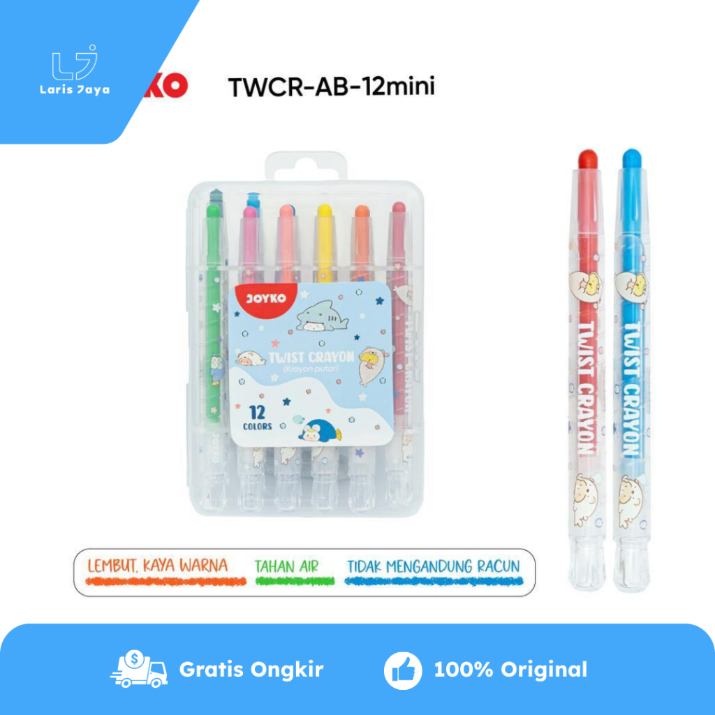 

Twist Crayon Joyko TWCR-AB-12Mini ( Krayon Putar )