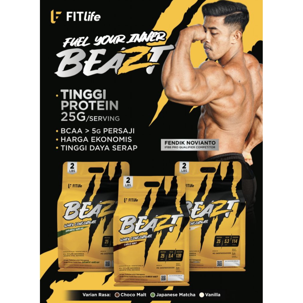 Fitlife Beazt 5 lb whey concentrate whey protein beazt