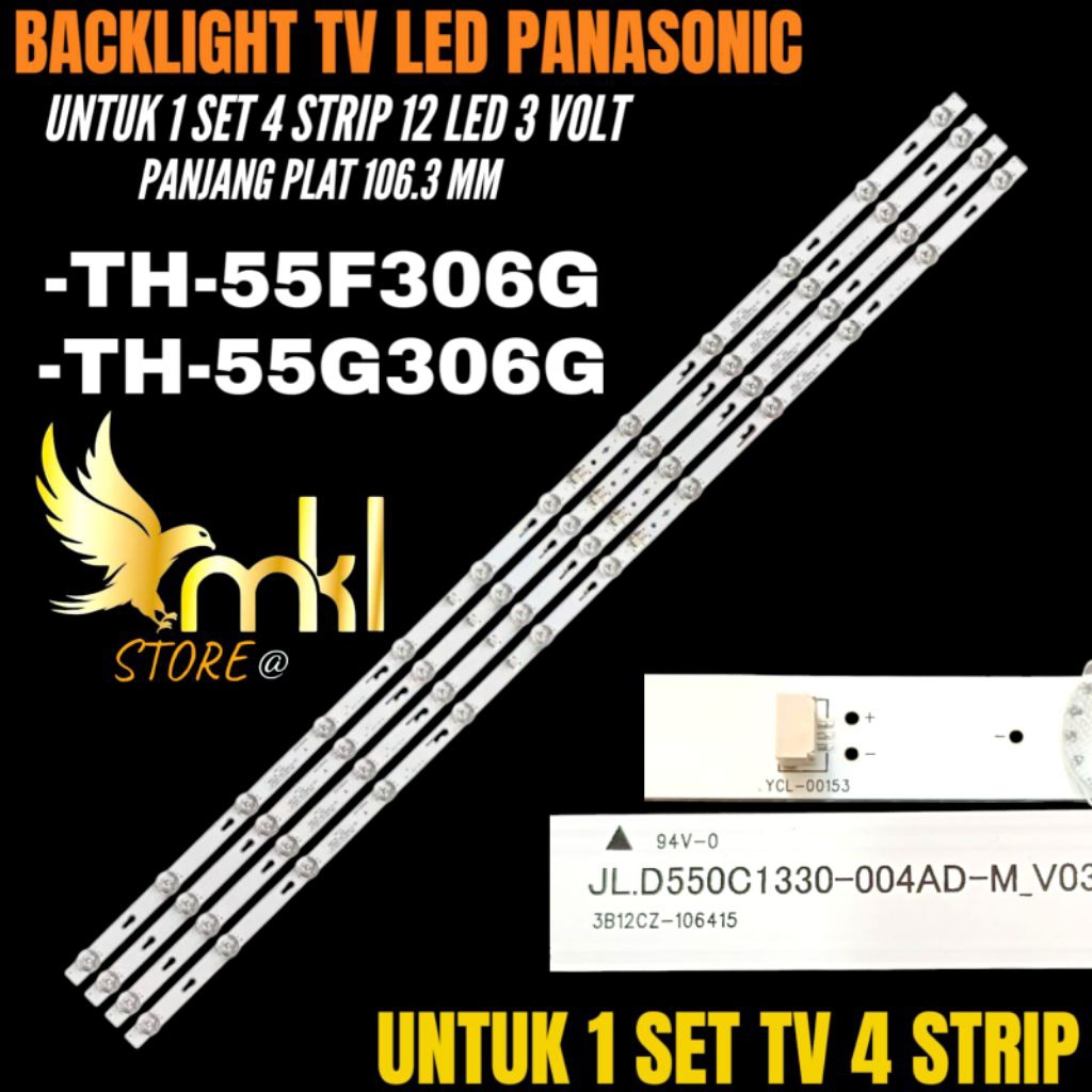 BACKLIGHT TV LED PANASONIC 55 INCH TH-55F306G- TH-55G306G BACKLIGHT TV 55 INCH PANASONIC