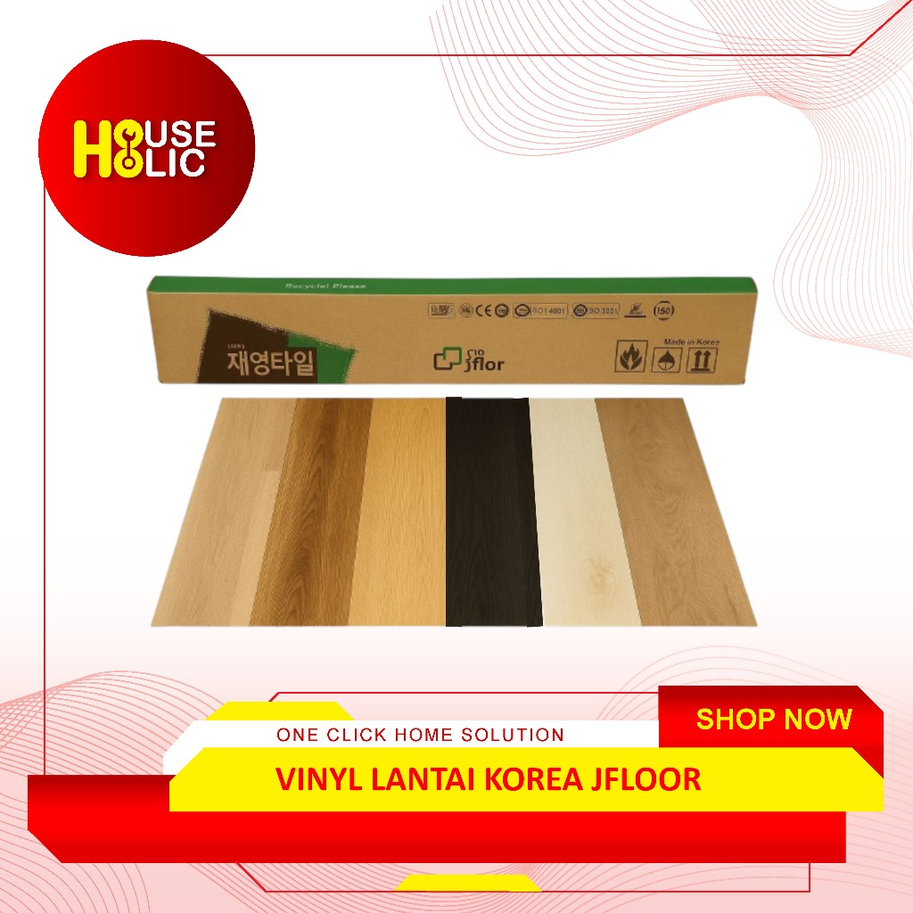 Stiker Lantai Vinyl Kayu Premium Vinyl Lantai Korea JFloor Perlembar