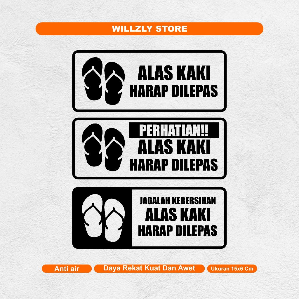 

Sticker Cuting Alas Kaki Dilepas - Tersedia Warna Hitam Putih Anti air