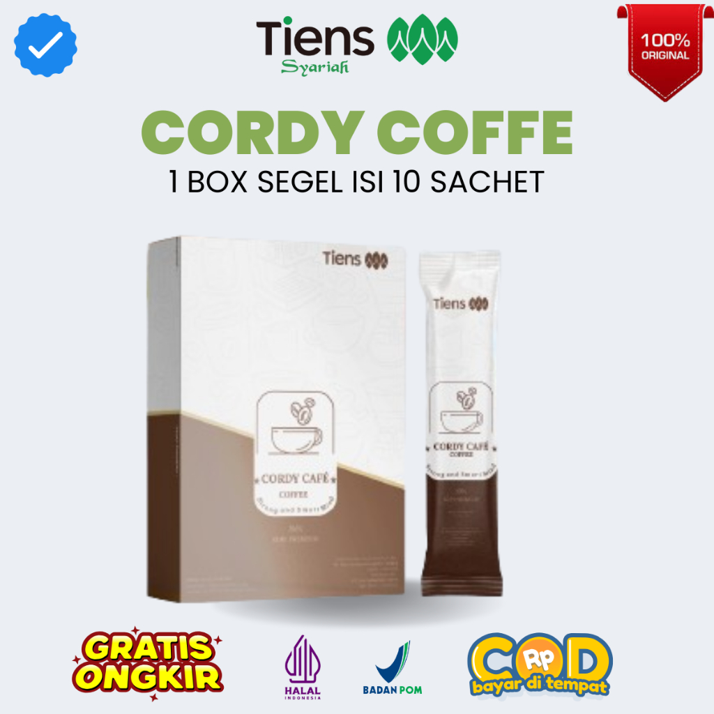 

Cordy Coffee Tiens Cafe Kopi Stamina Pria Original Halal Bpom