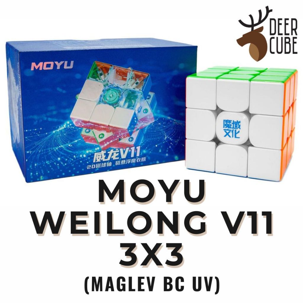 MoYu WeiLong V11 3x3 Maglev BC UV - Cubes Magnetic Stickerless Wei Long V 11 Ballcore Magnetik Cube