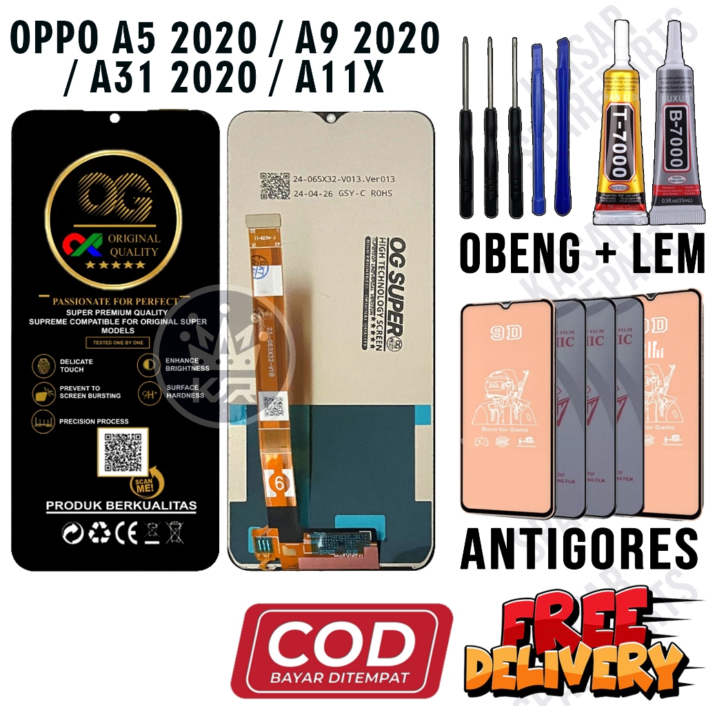 Lcd OPPO A5 2020 / A11X / A9 2020 / A31 2019 Original OEM Quallity Lcd Touchcsreen Fullset