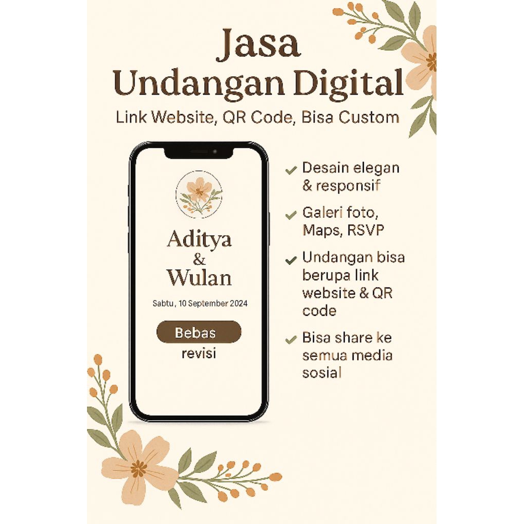 Undangan Digital Website – Pernikahan, Ulang Tahun, Aqiqah, Wisuda