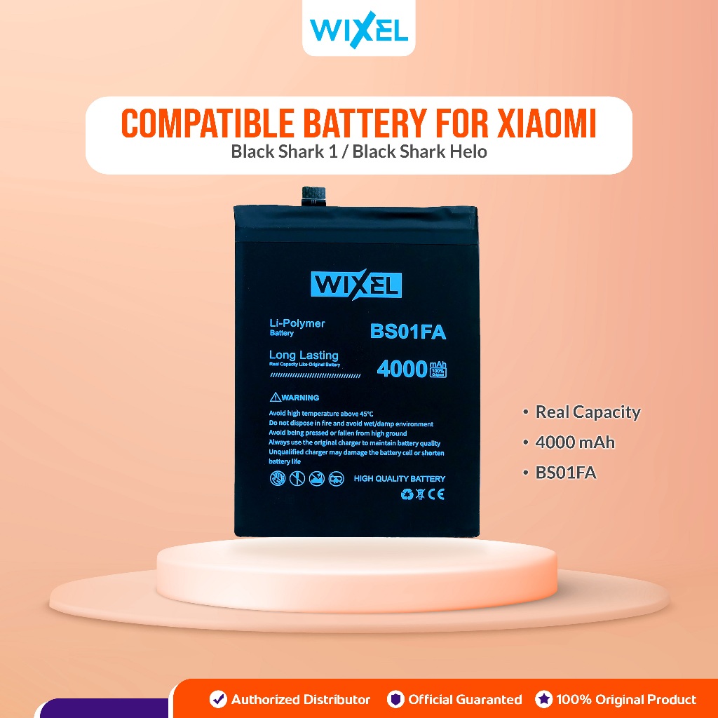 WIXEL Baterai XiaoMi BS01FA Black Shark 1 BlackShark Helo Double Power Real Capacity 100% Original O