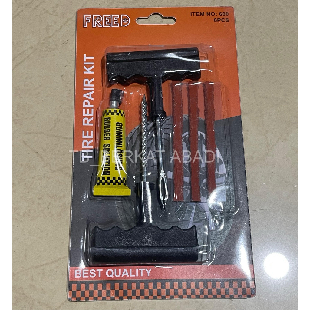 Alat Tambal Ban Tubles FREED / Penambal Ban Motor Mobil Tubles 1 Set