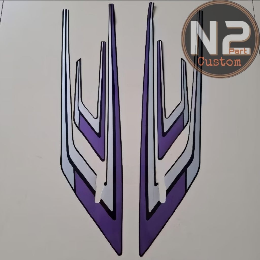 Striping Honda GL 100 tahun 1994 Stiker list body standar motor gl100 94 ungu