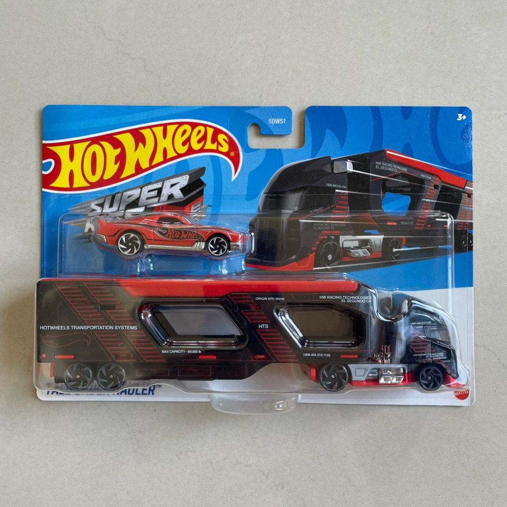 Hot Wheels Super Rigs Tall Order Hauler Blvd Bruiser Truck Trailer Hauler Race Car Hotwheels