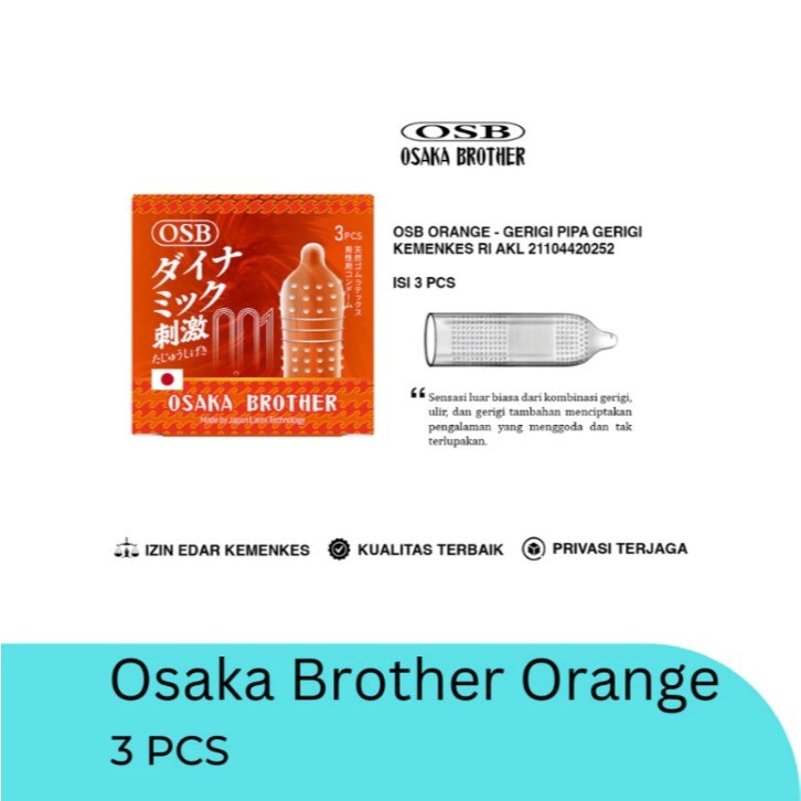 KONDOM OSB OSAKA BROTHER 001 GERIGI PIPA DURI  SUPER TIPIS & TAHAN LAMA