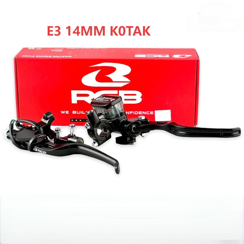 Paket Master Rem RCB Kotak 14MM E-3 Dan Kopling RCB E-2/E-3 Warna Silver/black (Bisa Di Aplikasikan