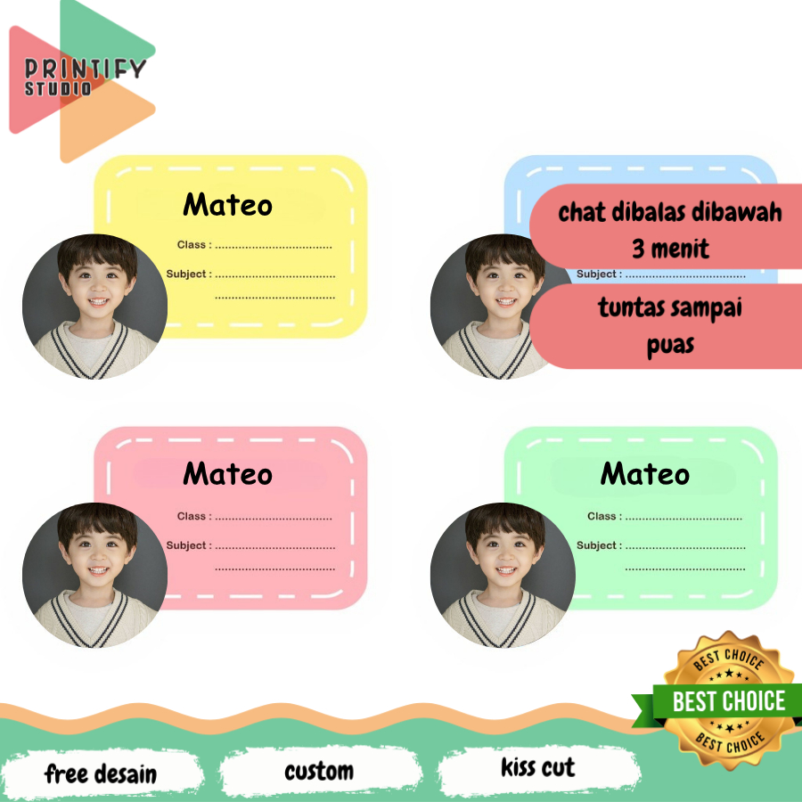 

Stiker Nama Custom Stiker Buku Label Nama Label Stiker Nama Custom