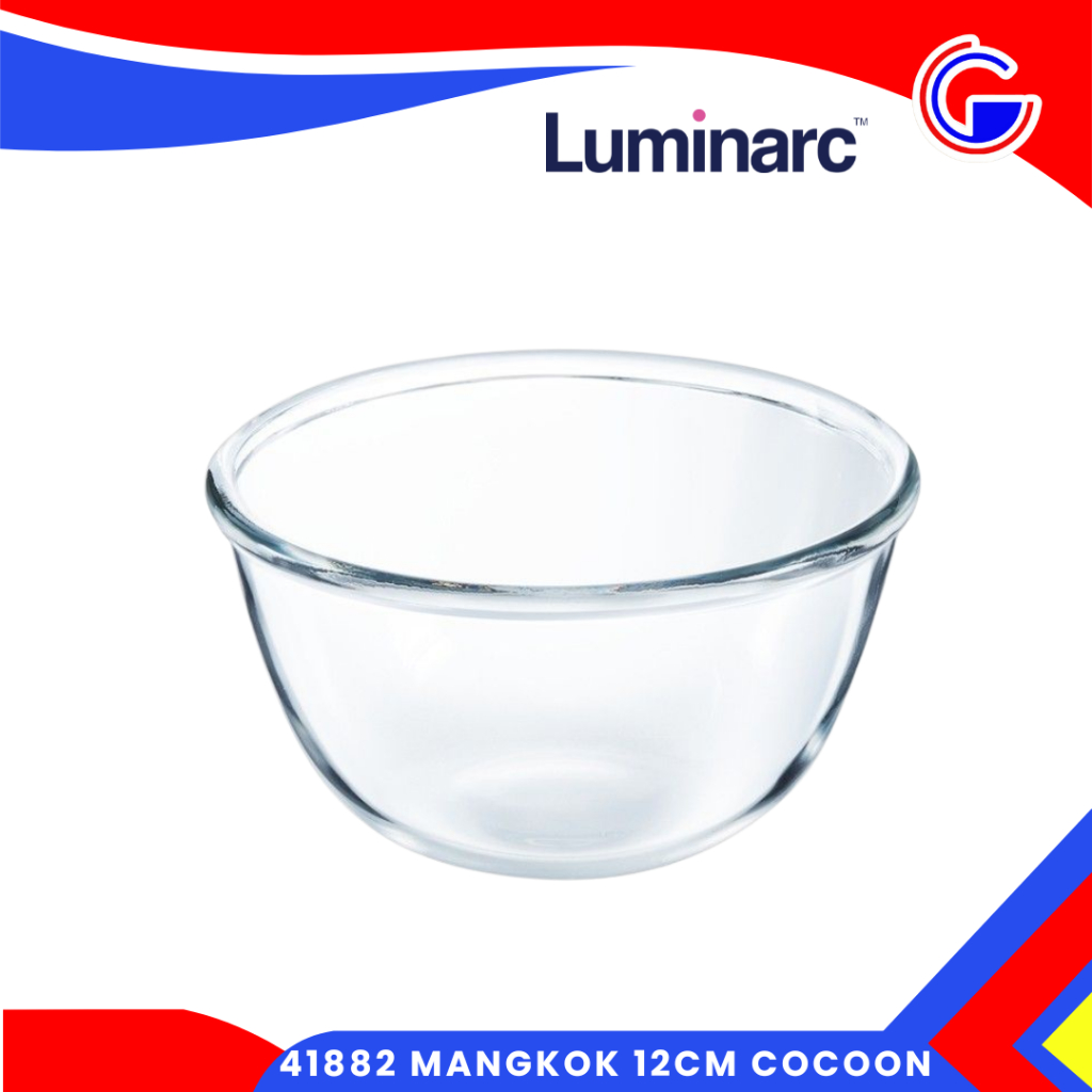MANGKOK KACA BENING | SALAD BOWL KACA TRANSPARAN | 41882 MANGKOK 12CM COCOON LUMINARC