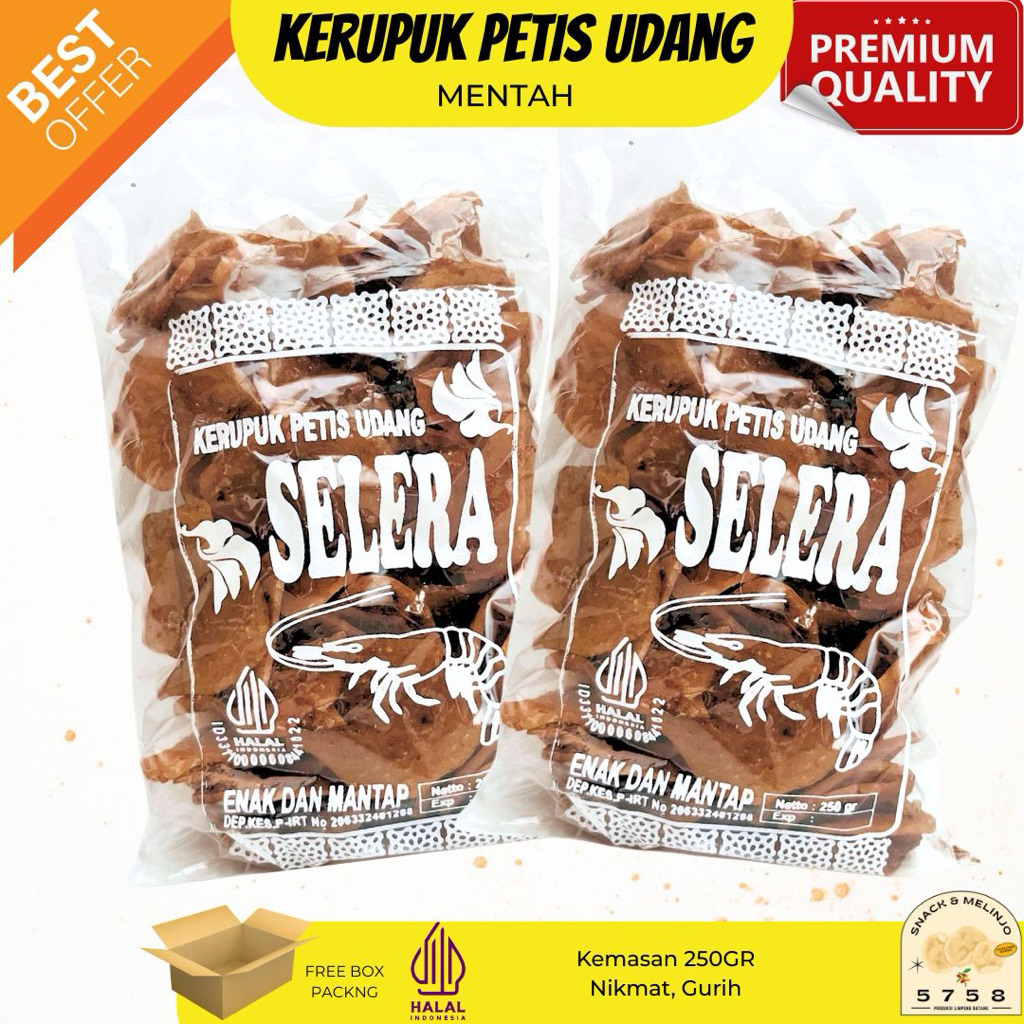 

Kerupuk Petis Udang Nikmat Renyah Gurih Kemasan 250gr