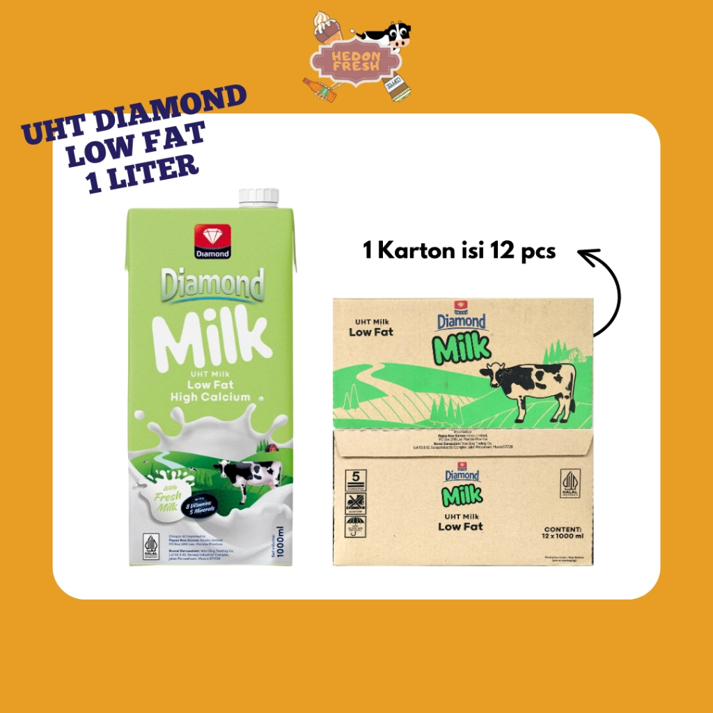 

Susu UHT Diamond Low Fat 1 Liter Karton (isi 12)