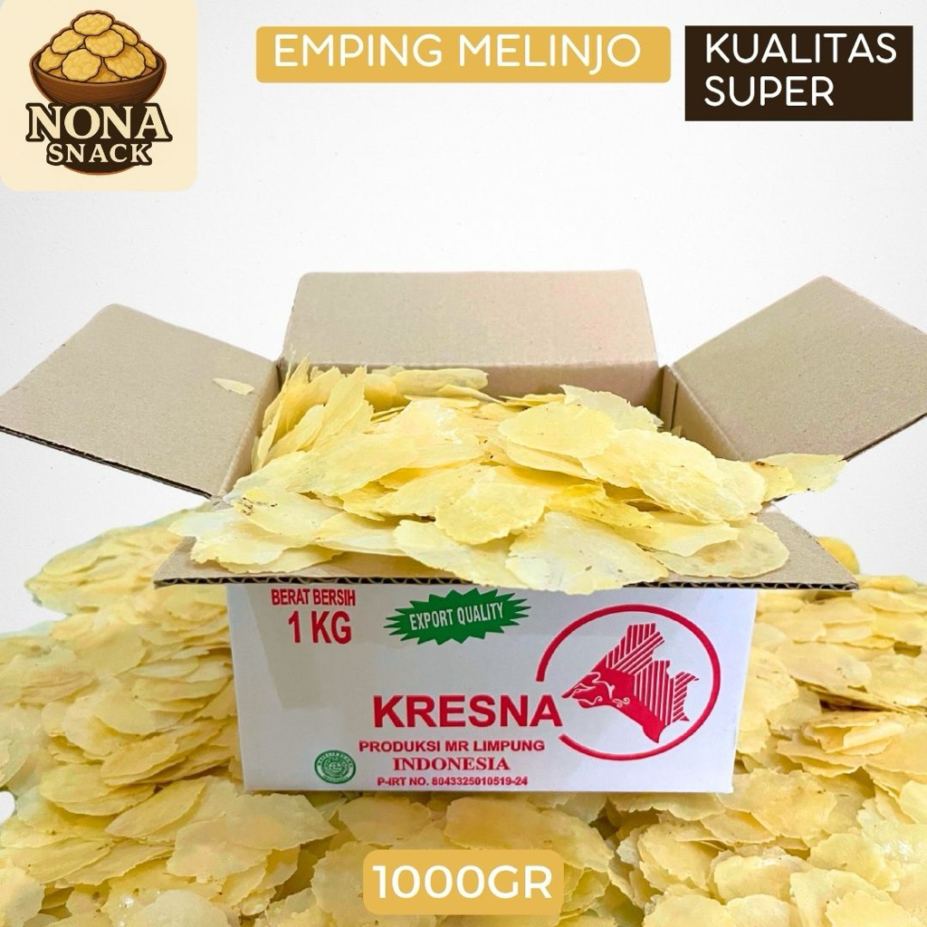 

NONA SNACK-Emping Melinjo Full Kering Free Buble wrap KUALITAS SUPER