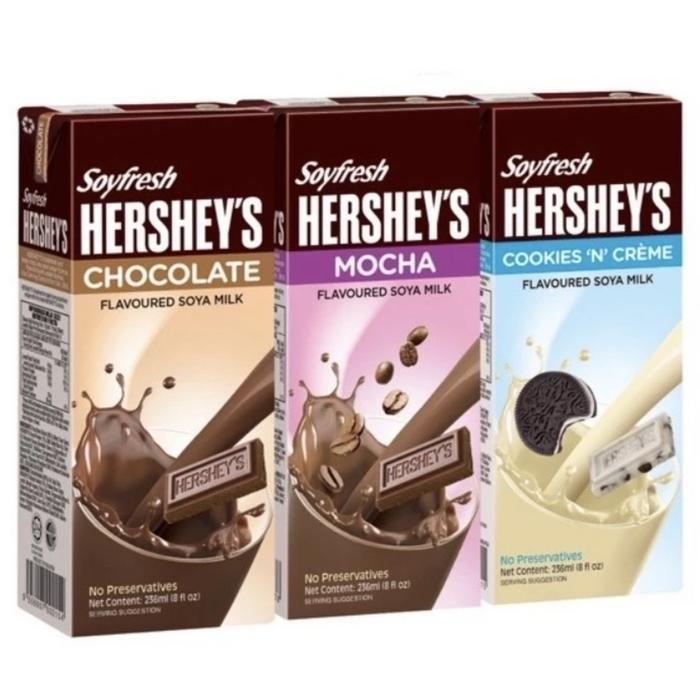 

[oddsolshop] pekanbaru/Soyfresh Hershey's Susu Soya 1L Chocolate Mocha Cookies N Cream Almond Milk