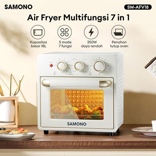 Samono Oven & Air Fryer SW-AFV18 Multifungsi 7 in 1 Oven Toaster 18L Low Watt 350W SWAFV18