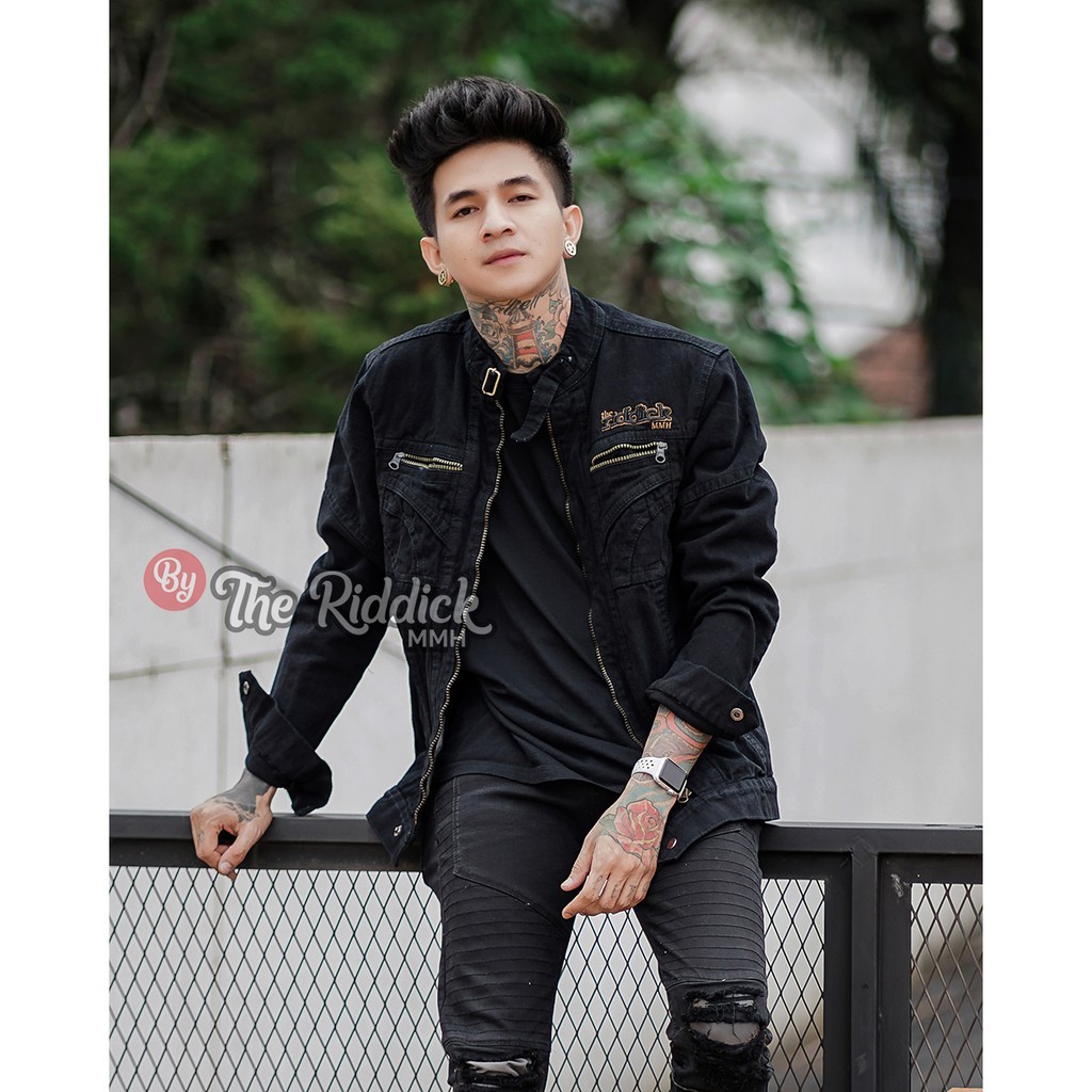 BESTPROMO JAKET JEANS PRIA / JAKET JEANS COWOK / JAKET JEANS TEMPEL /JAKET JEANS RESLETING / JAKET