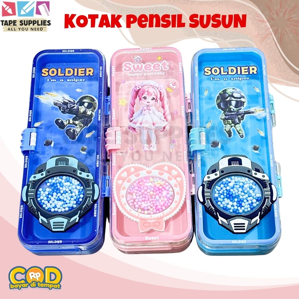 

Kotak Pensil KARAKTER / Kotak Pensil Susun Pencil Case