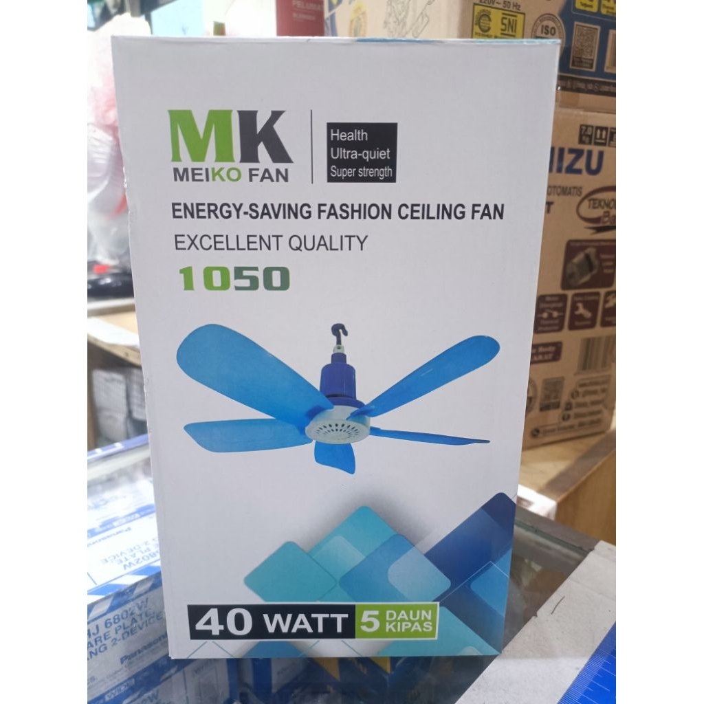 MEIKO FAN KIPAS ANGIN GANTUNG/PLAFON HELIFAN MEIKO 40WATT 5 DAUN BALING KIPAS