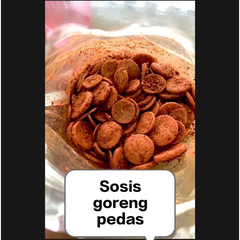 

Snack Cemilan Sosreng /Sosis Goreng Extra Pedas Daun jeruk ukuran 200 Gram varian extra Pedas//Kripik Sosis Goreng