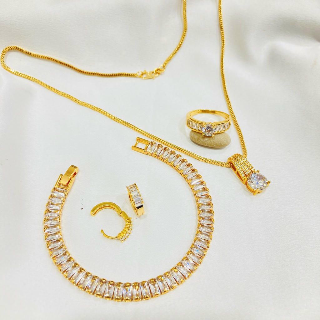 1Set Perhiasan Lapis Emas