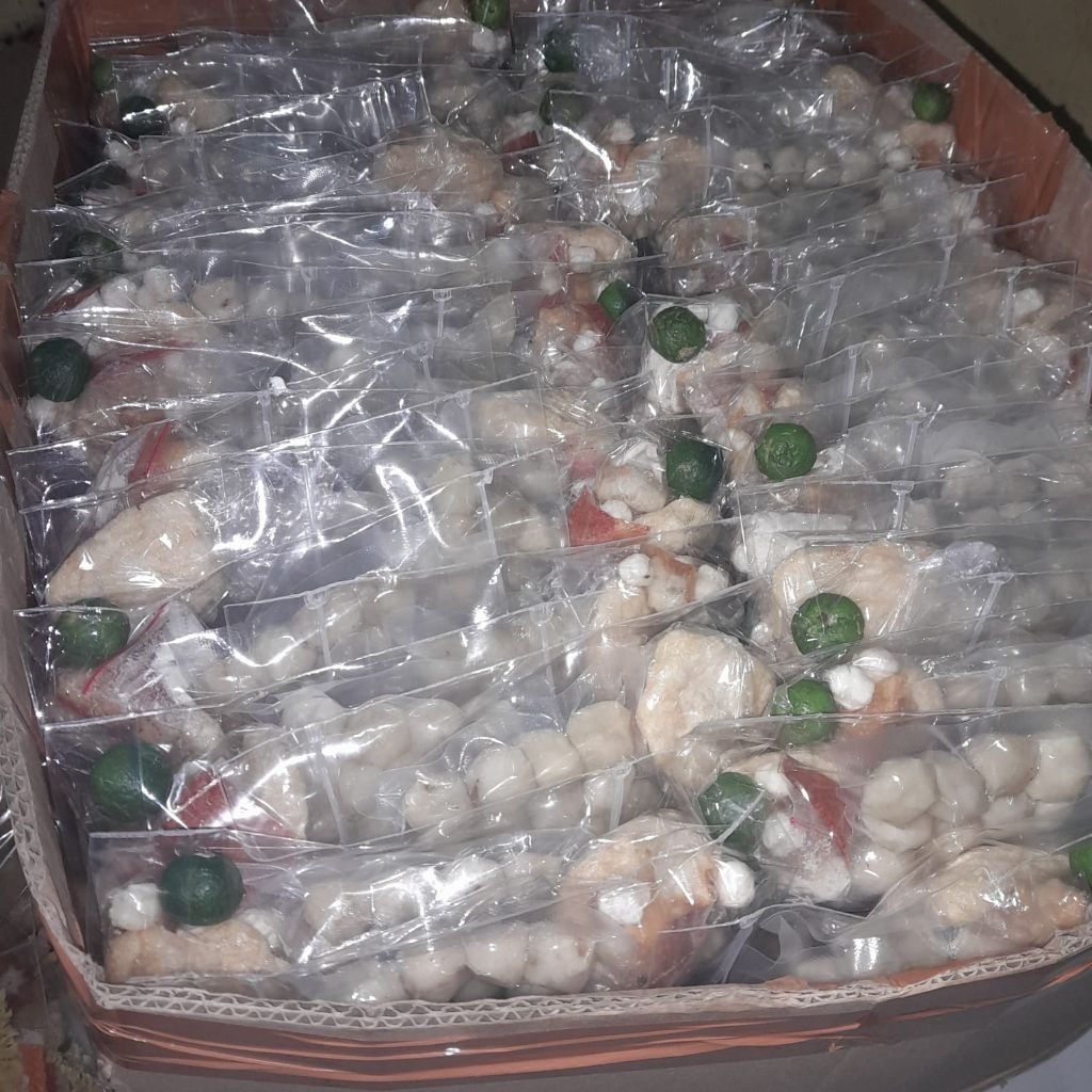 

baso aci isi ayam orie gurih pedas baso 12 butir paket 15 bungkus sunrise food mon