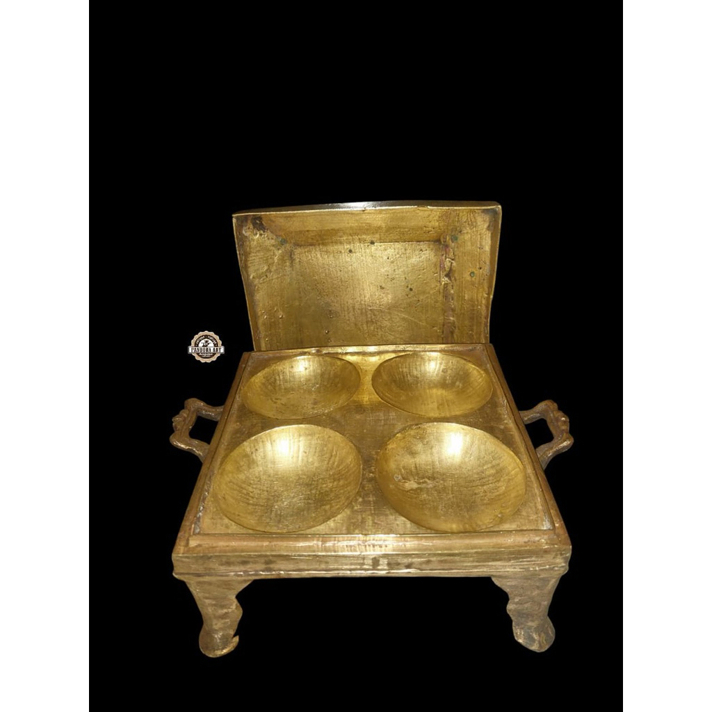 Cetakan kue apem lubang 4 kuningan lawas