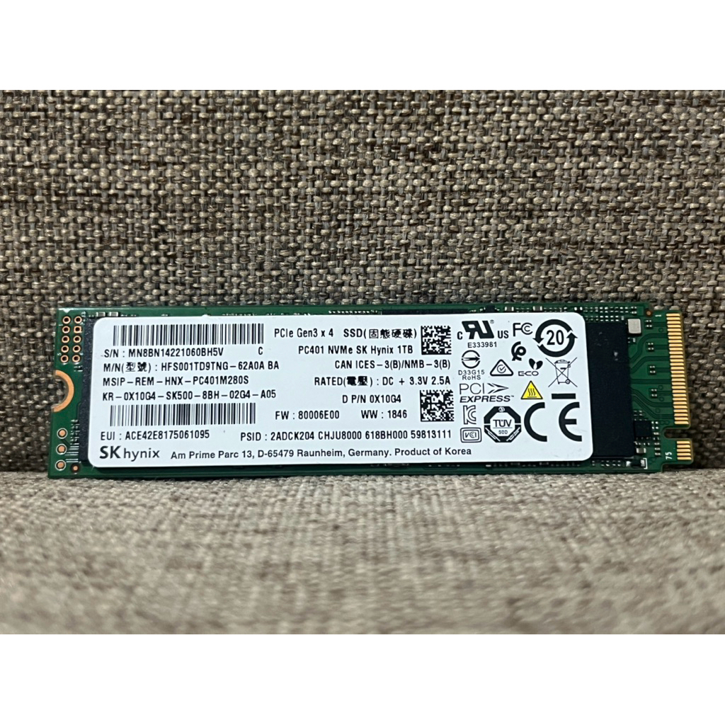 SSD NVME M.2 SK HYNIX 1TB PCIe GEN3 x4