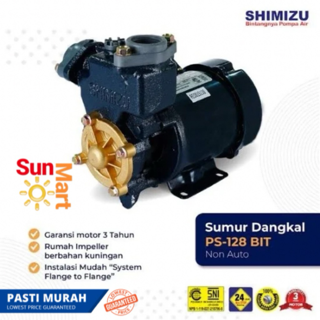 Pompa Air Shimizu PS 128 BIT (Non Otomatis)