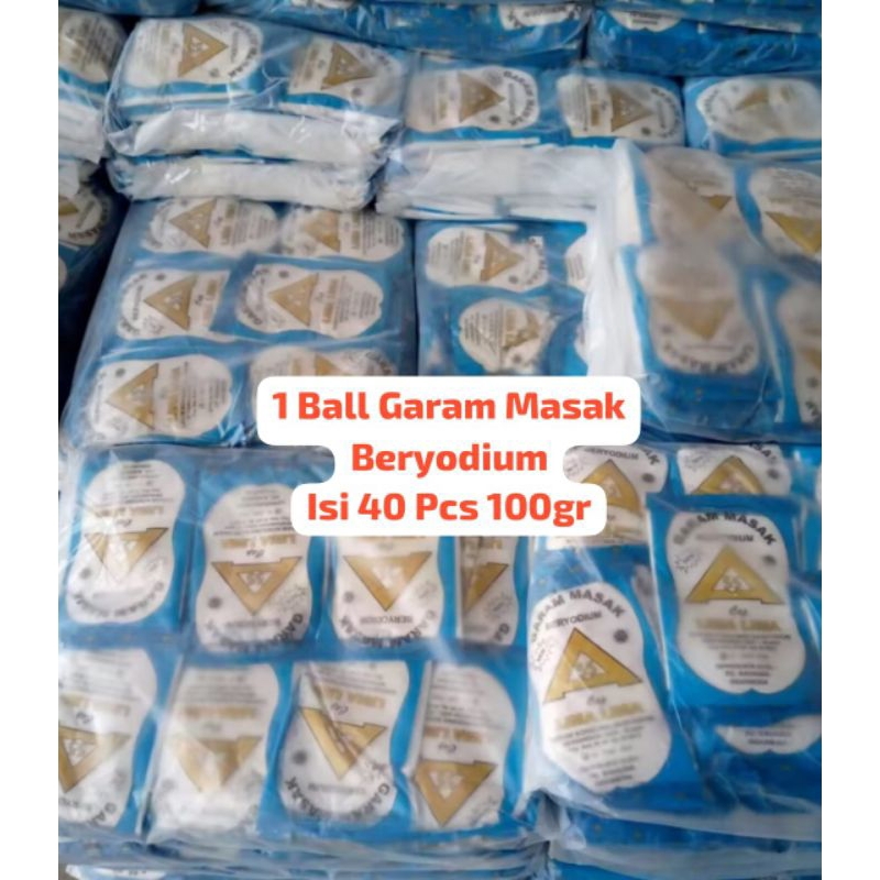 

1 Ball Garam Masak/Garam Dapur Beryodium Kualitas Tinggi Isi 40 Pcs 100gr