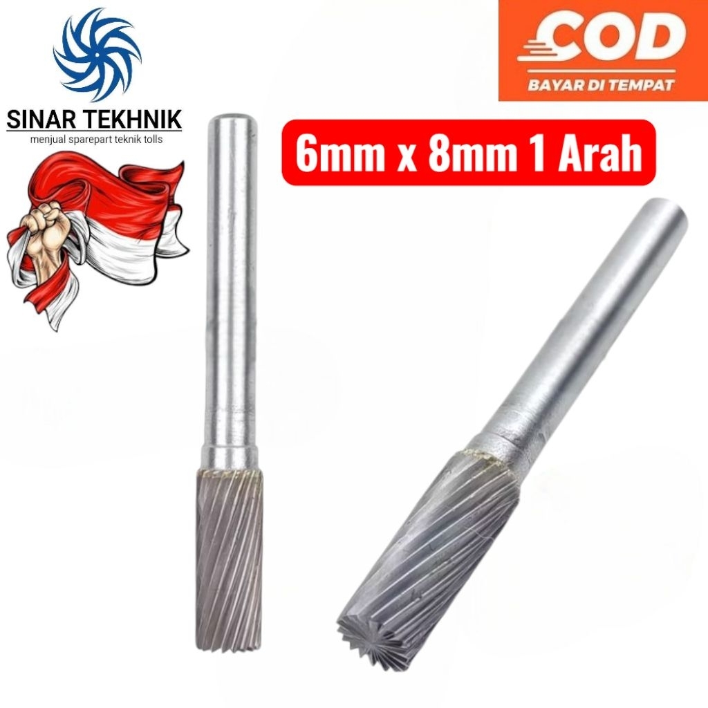 Mata Bor Tuner 6mm x 8mm 1 Arah Cuner Porting Carbide