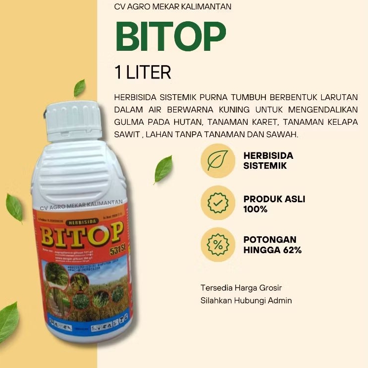 Bitop 531SL Herbisisda Obat Pembasmi Rumput dan Gulma 1 Liter