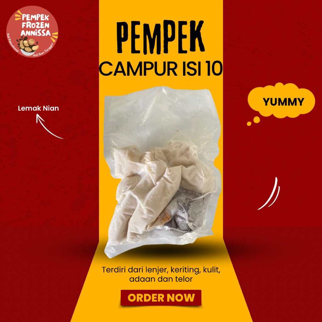 

PEMPEK PALEMBANG FROZEN ISI 10 CAMPUR
