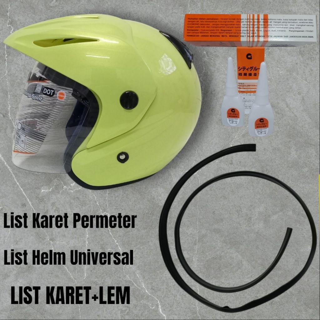 List karet helm+ Lem Korea Karet helm universal Murah